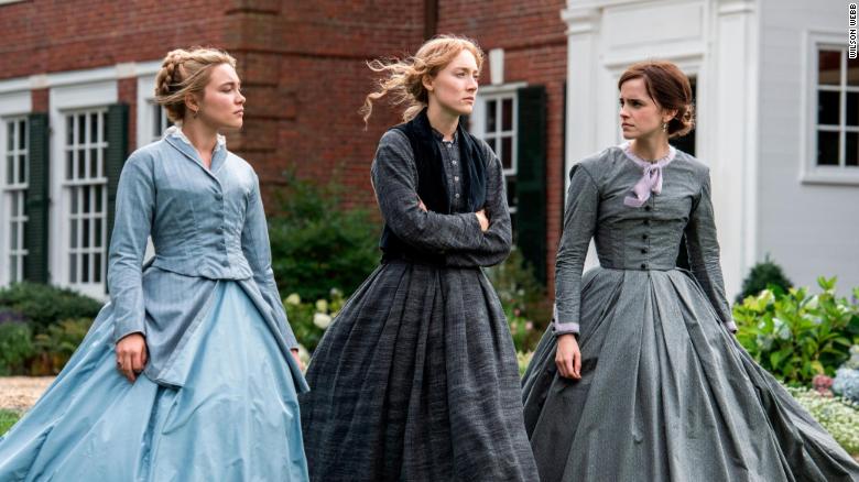 Florence Pugh, Saoirse Ronan and Emma Watson in Greta Gerwig's LITTLE WOMEN.